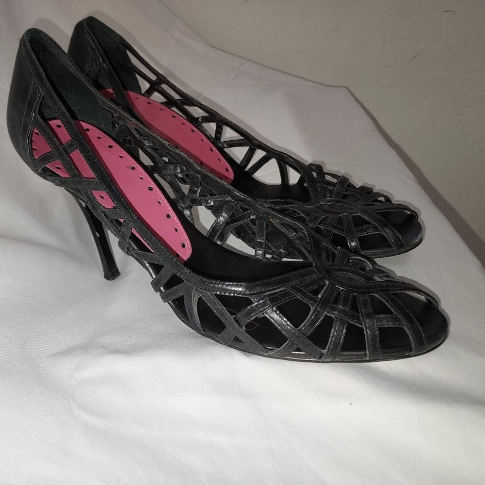 BCBGirls Size 9- 9½ lattice-sandal/pumps